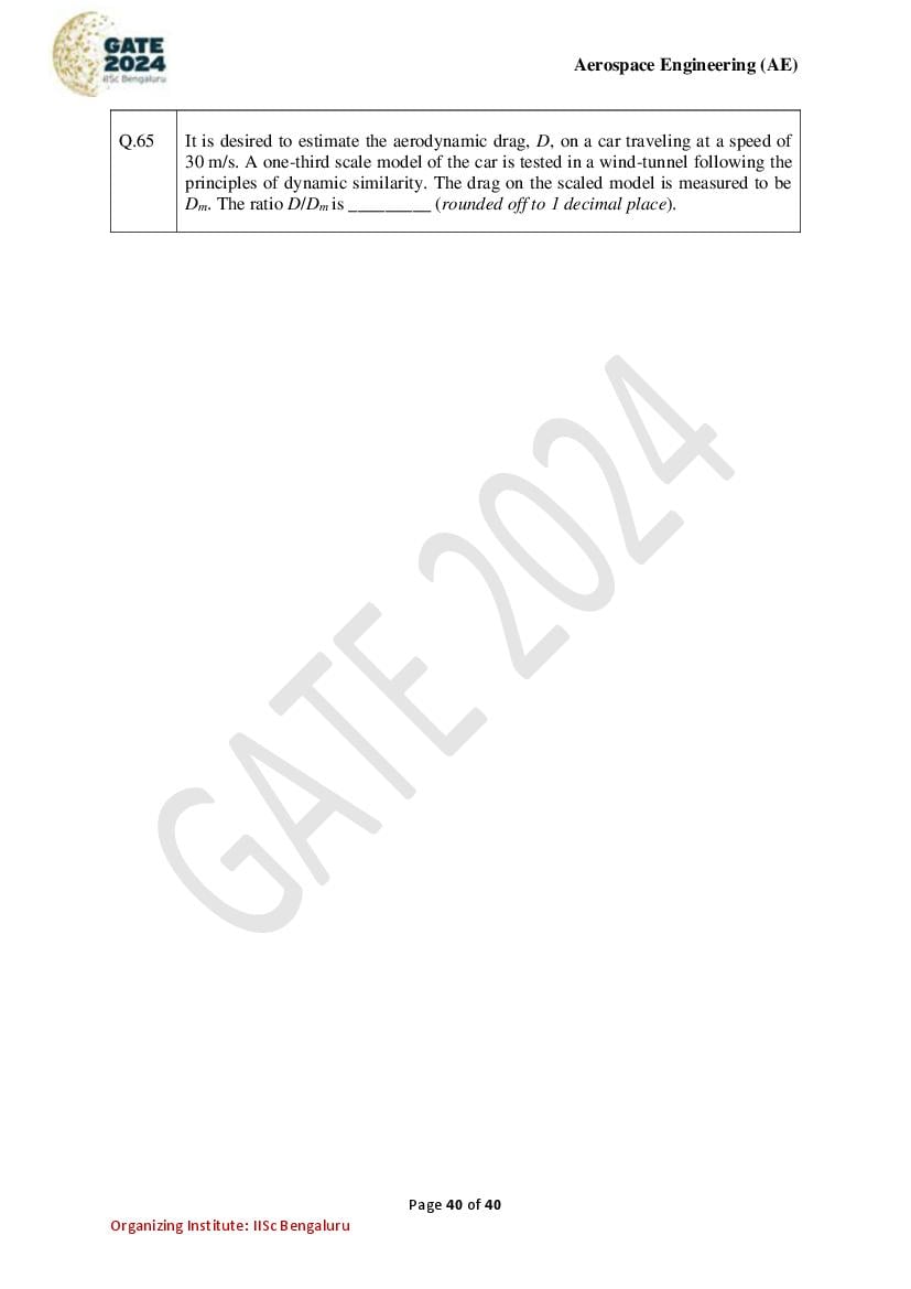 GATE 2024 Question Papers PDF with Answer Keys (38 Papers)