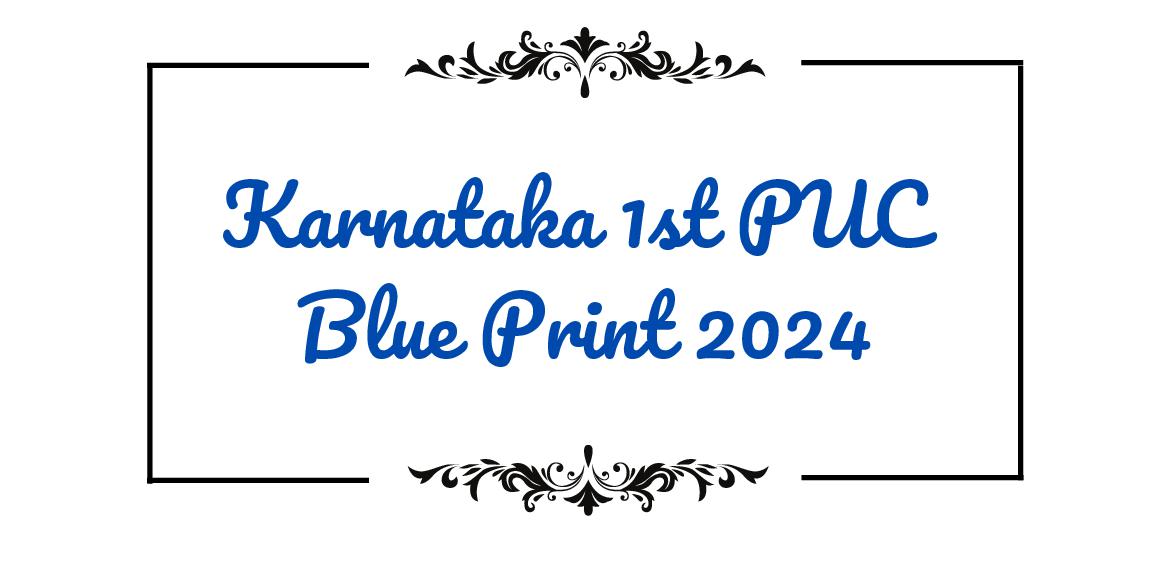 Karnataka 1st PUC Blue Print 2024 for Arabic  - Page 1