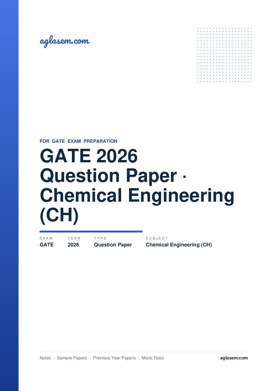 GATE 2026 Question Paper Chemical Engineering (CH) - Page 1 of 41