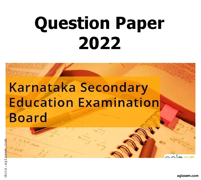 Karnataka SSLC Question Paper 2022 Economics (Kannada Medium) - Page 1