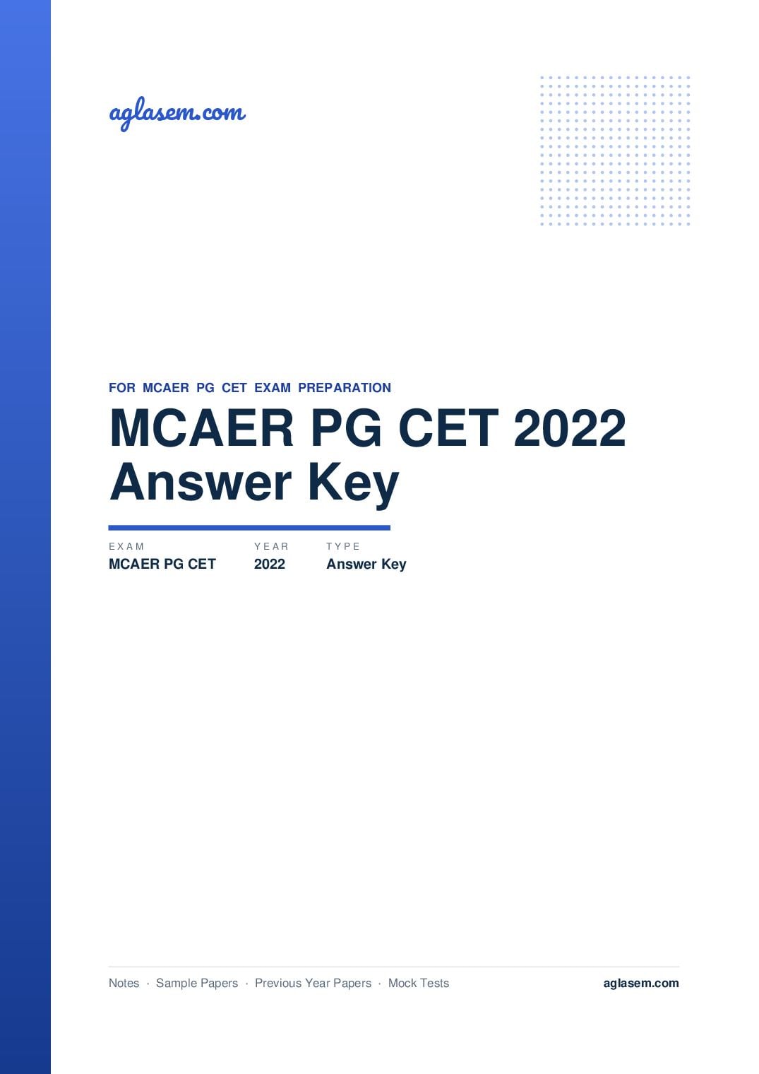 MCAER PG CET 2022 Answer Key - Page 1 of 37
