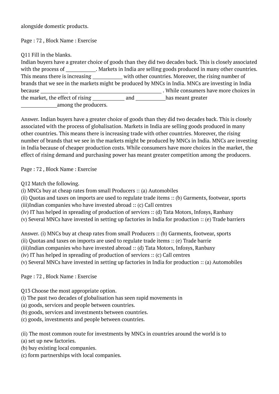 NCERT Solutions Class 10 Social Science Economics Chapter 4 