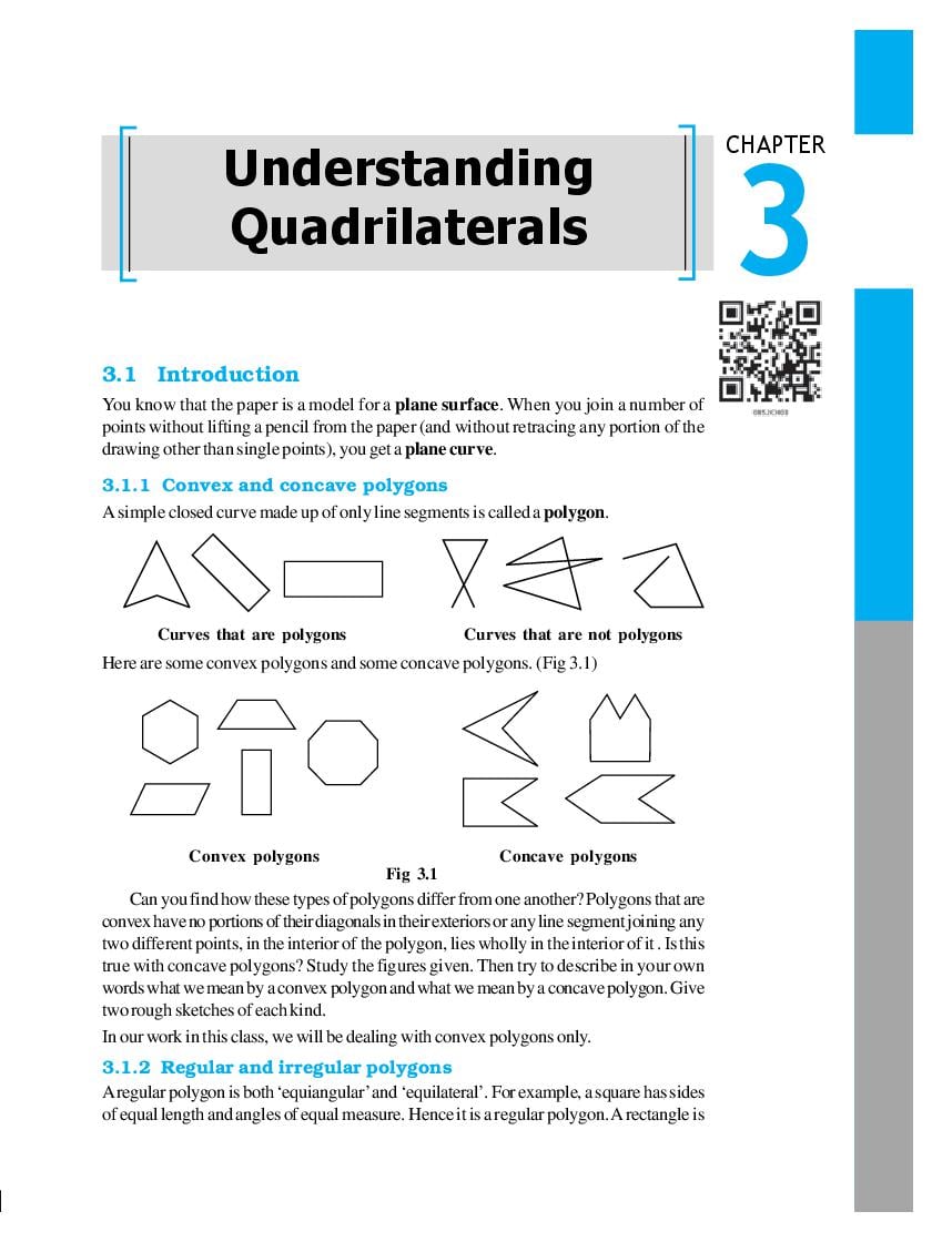 NCERT Book Class 8 Maths Chapter 3 Understanding Quadrilaterals - Page 1