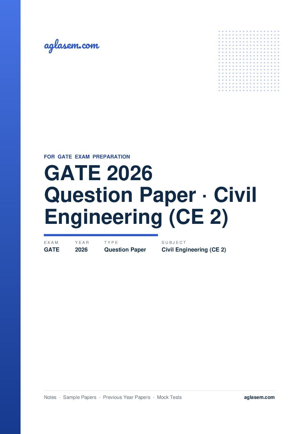 GATE 2026 Question Paper Civil Engineering (CE-2) - Page 1 of 43