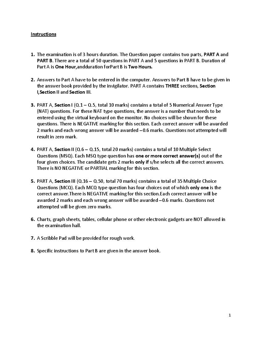 CEED 2015 Question Paper PDF (Official, Part A and Part B)