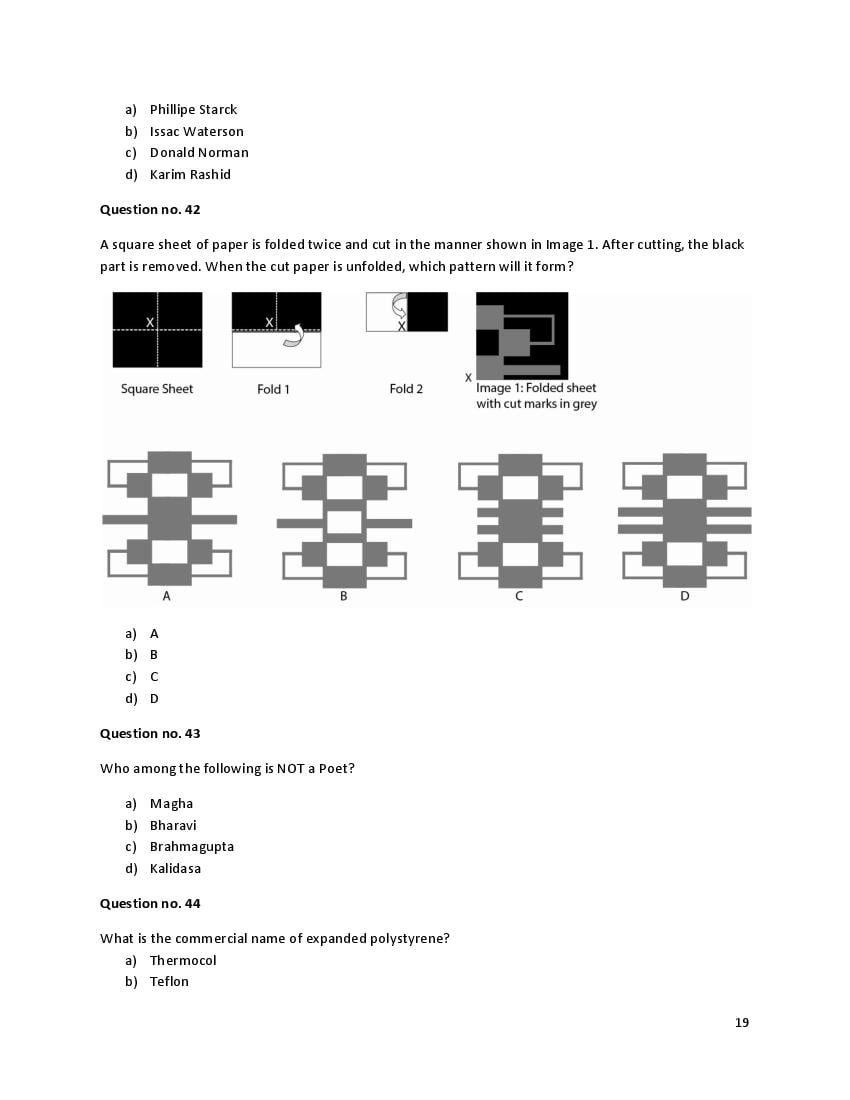 CEED 2015 Question Paper PDF (Official, Part A and Part B)
