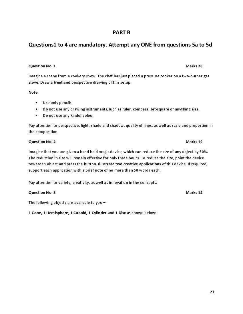 CEED 2015 Question Paper PDF (Official, Part A and Part B)