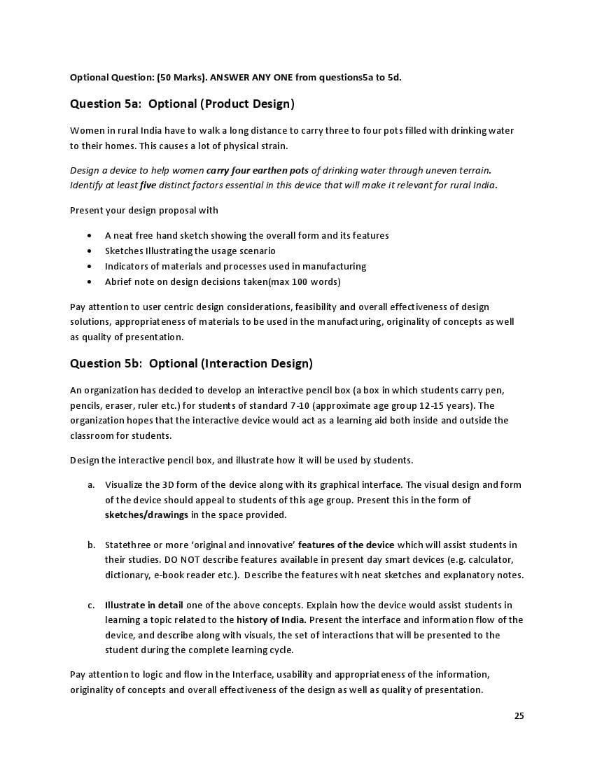 CEED 2015 Question Paper PDF (Official, Part A and Part B)