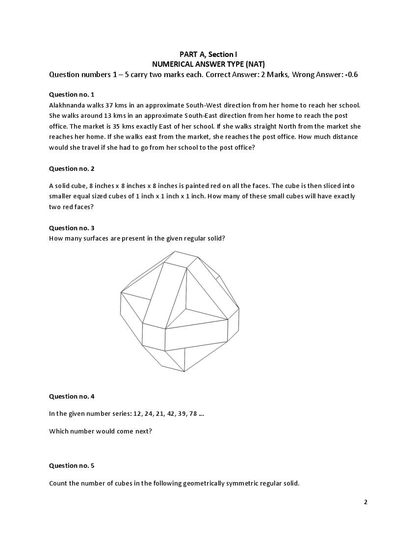 CEED 2015 Question Paper PDF (Official, Part A and Part B)