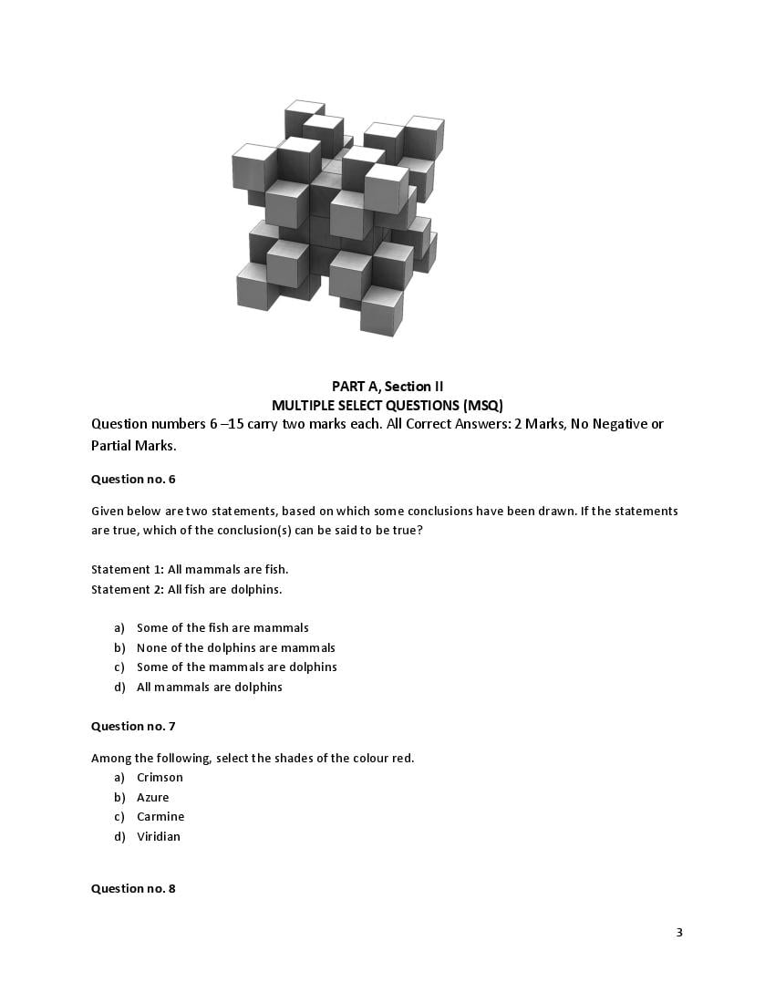CEED 2015 Question Paper PDF (Official, Part A and Part B)