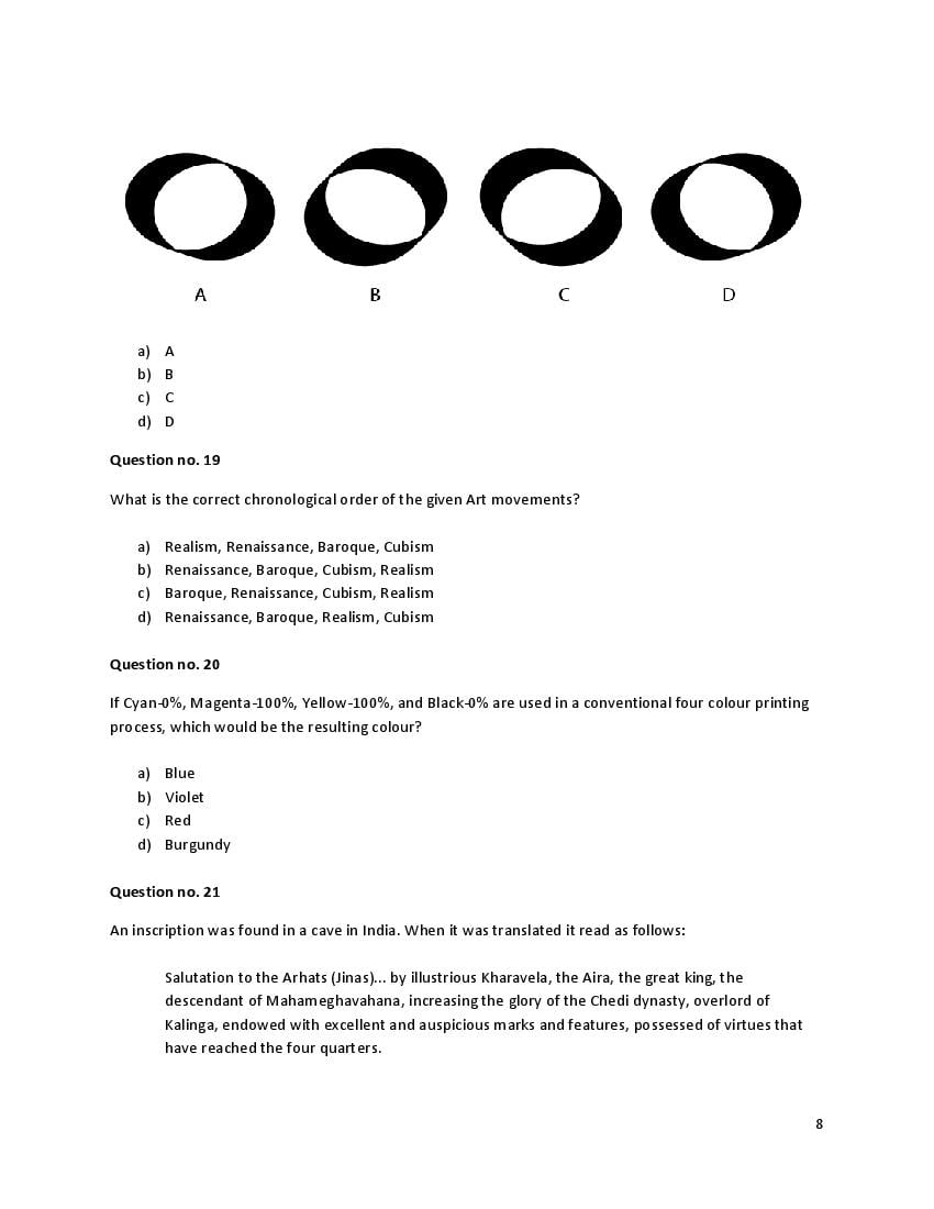 CEED 2015 Question Paper PDF (Official, Part A and Part B)
