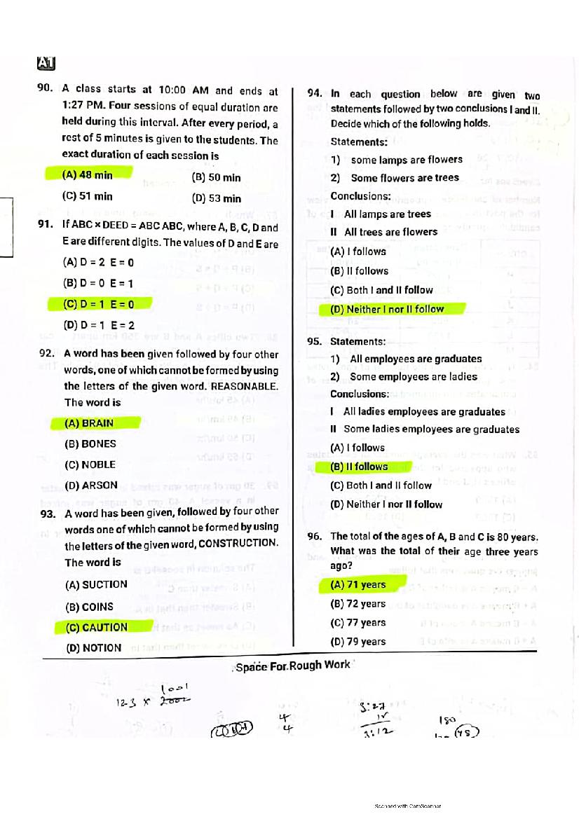 Karnataka PGCET 2021 Question Paper PDF with Answer Key (2 Papers)