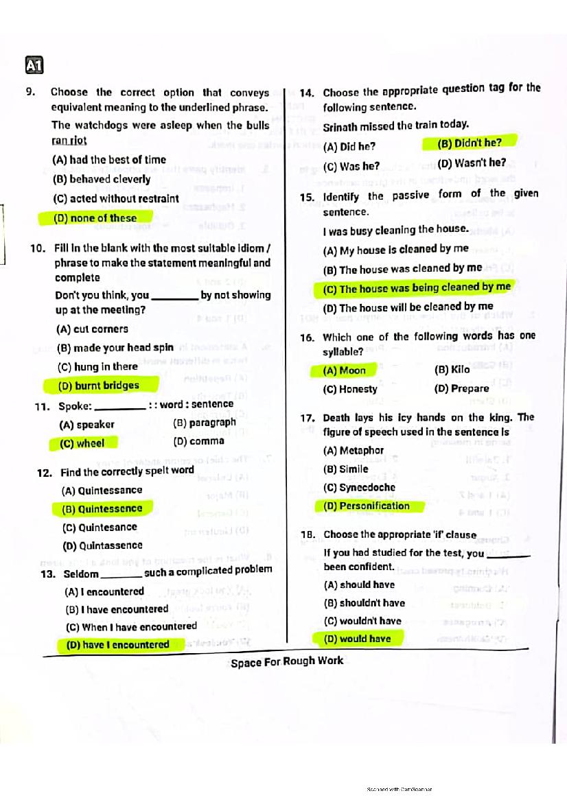 Karnataka PGCET 2021 Question Paper PDF with Answer Key (2 Papers)