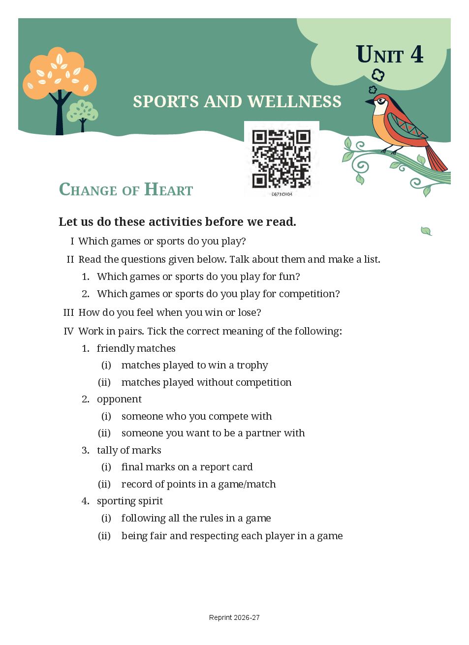 NCERT Book Class 6 English (Poorvi) Chapter 4 The Unlikely Best Friends - Page 1 of 28