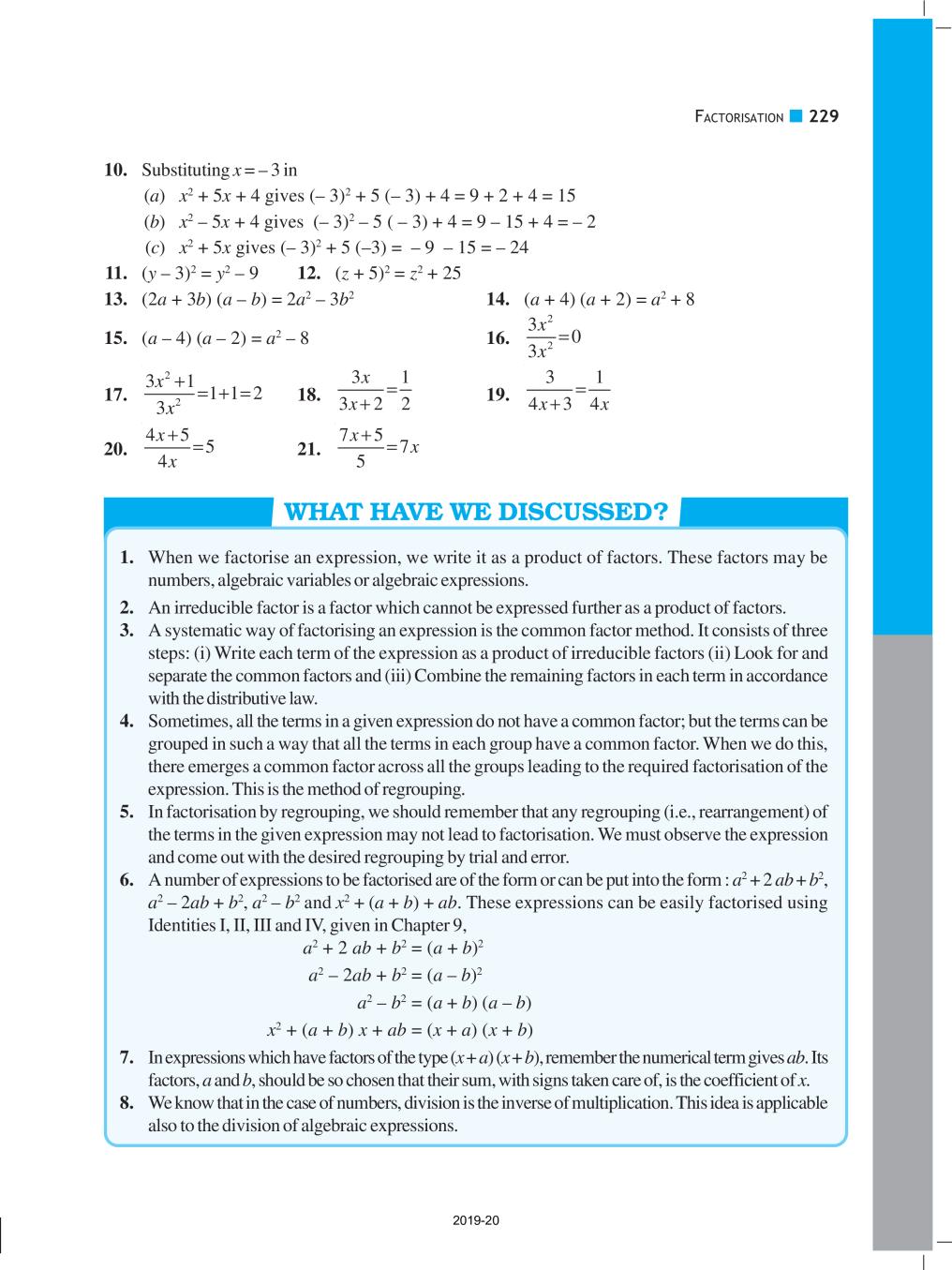 NCERT Book Class 8 Maths Chapter 14 Factorisation