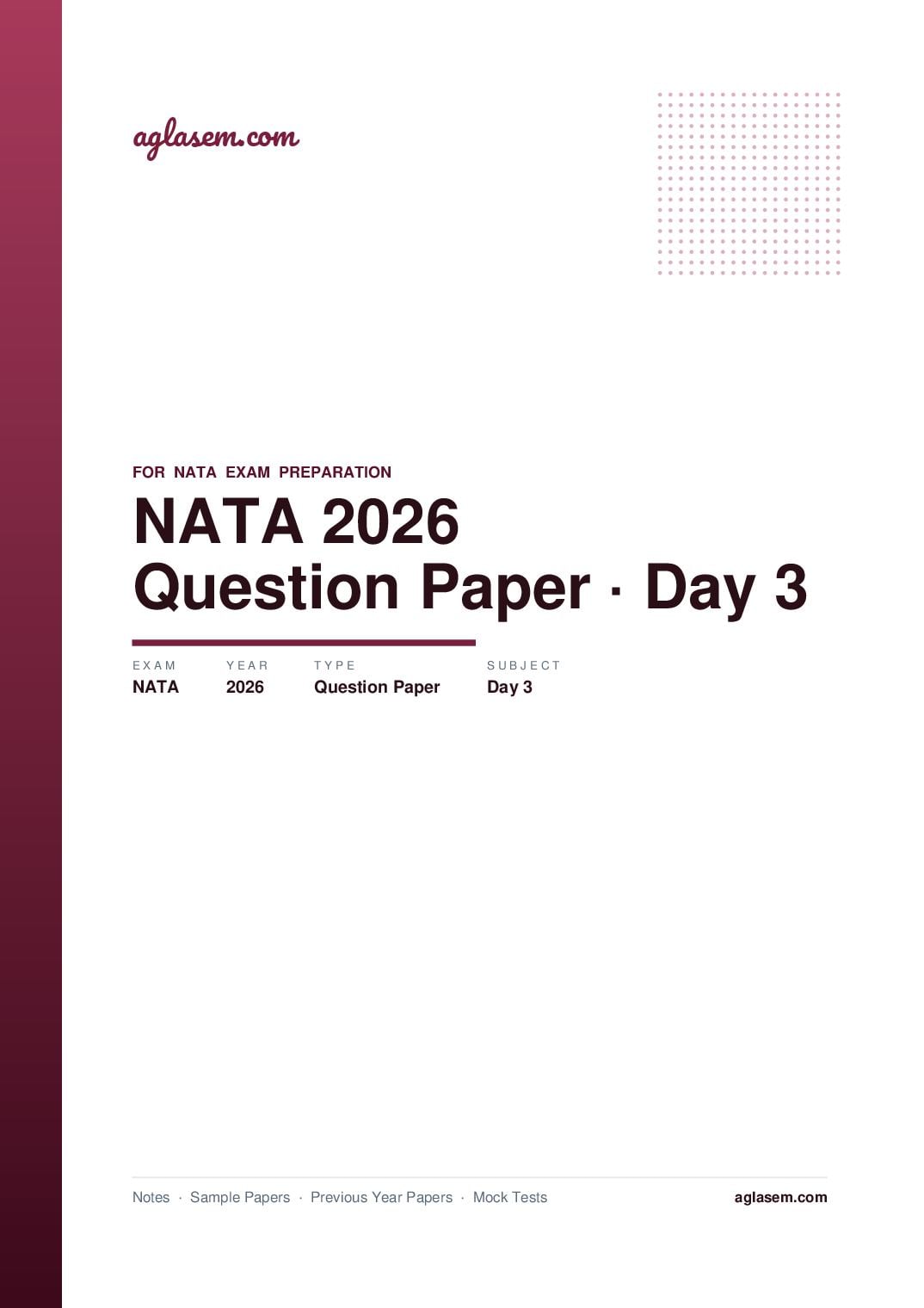 NATA 2026 Question Paper with Asnwer Key Phase 1 Day 3 - Page 1 of 11