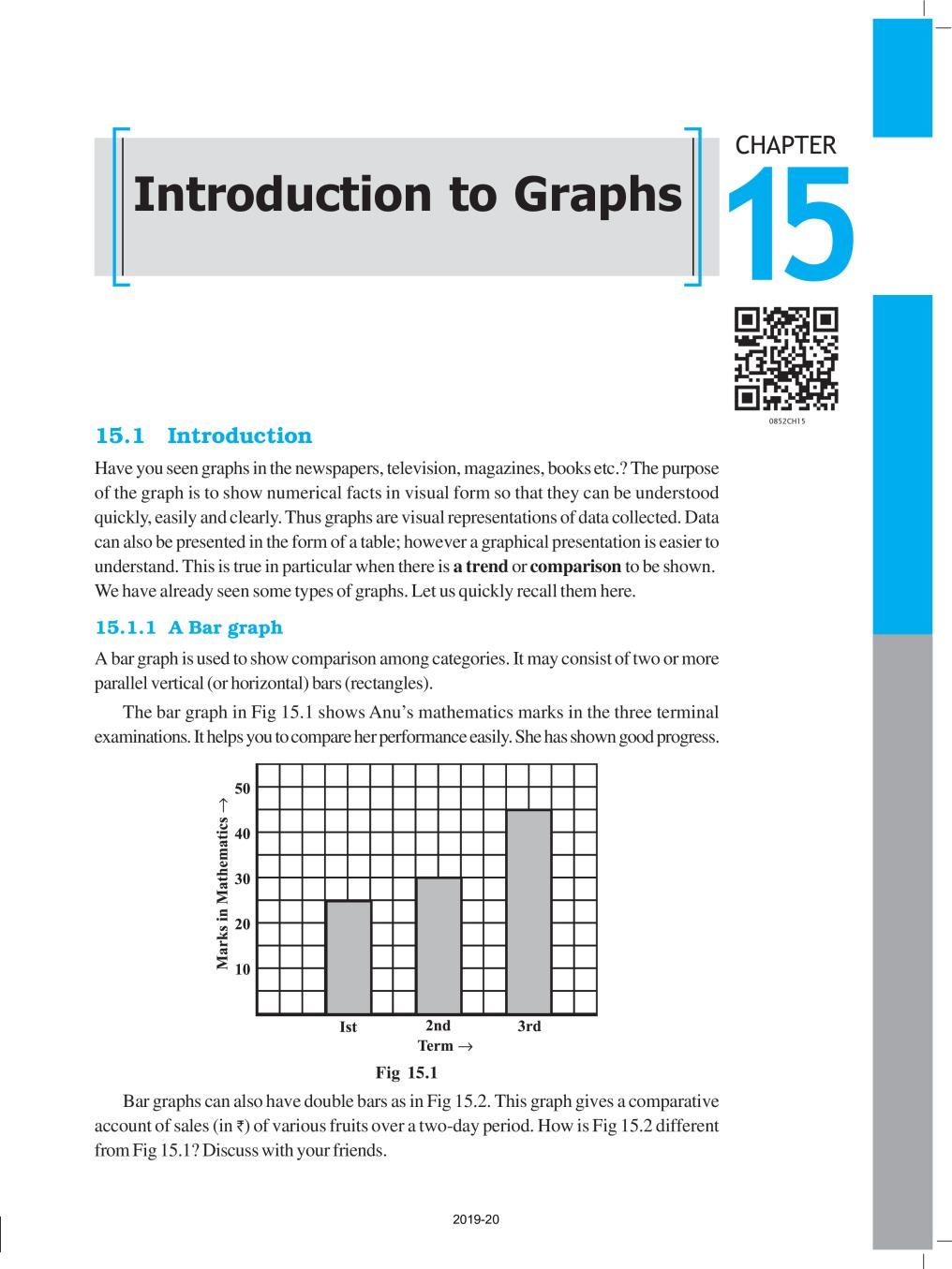 NCERT Book Class 8 Maths Chapter 15 Introduction to Graphs - Page 1