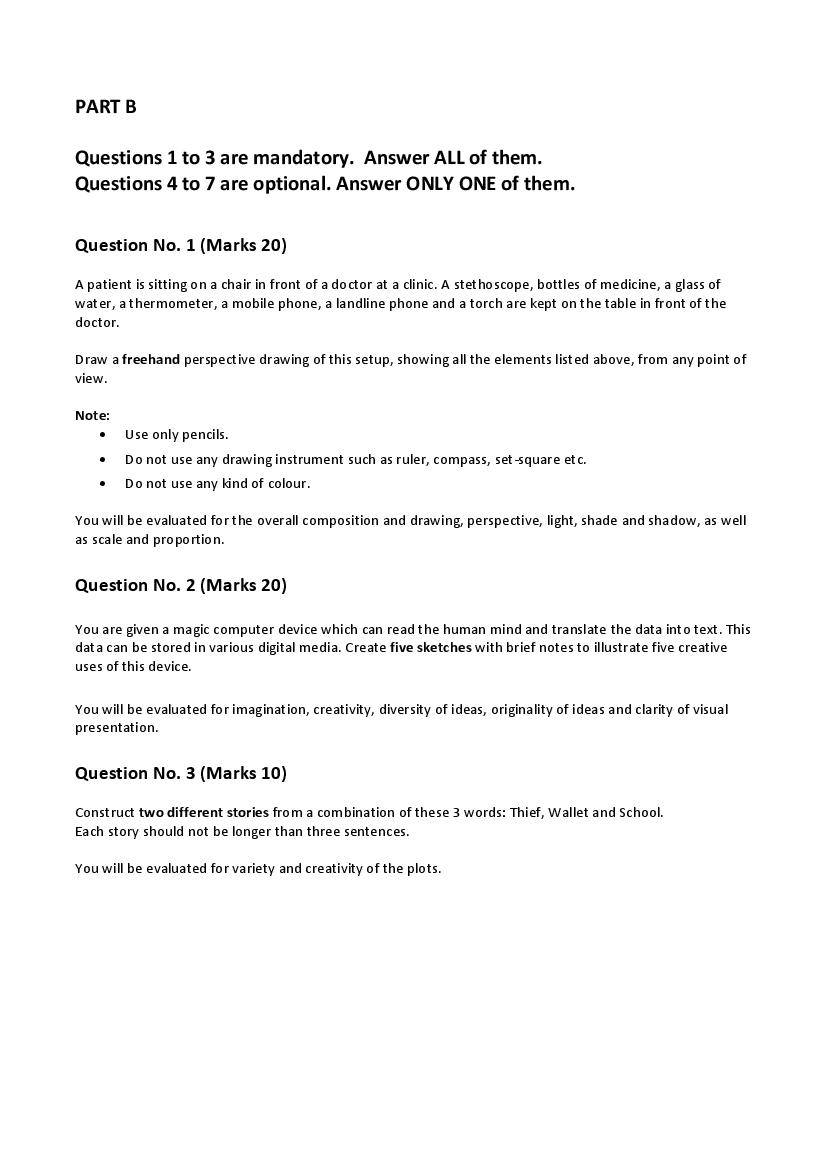 CEED 2016 Question Paper PDF (Paper 1 and Paper 2)