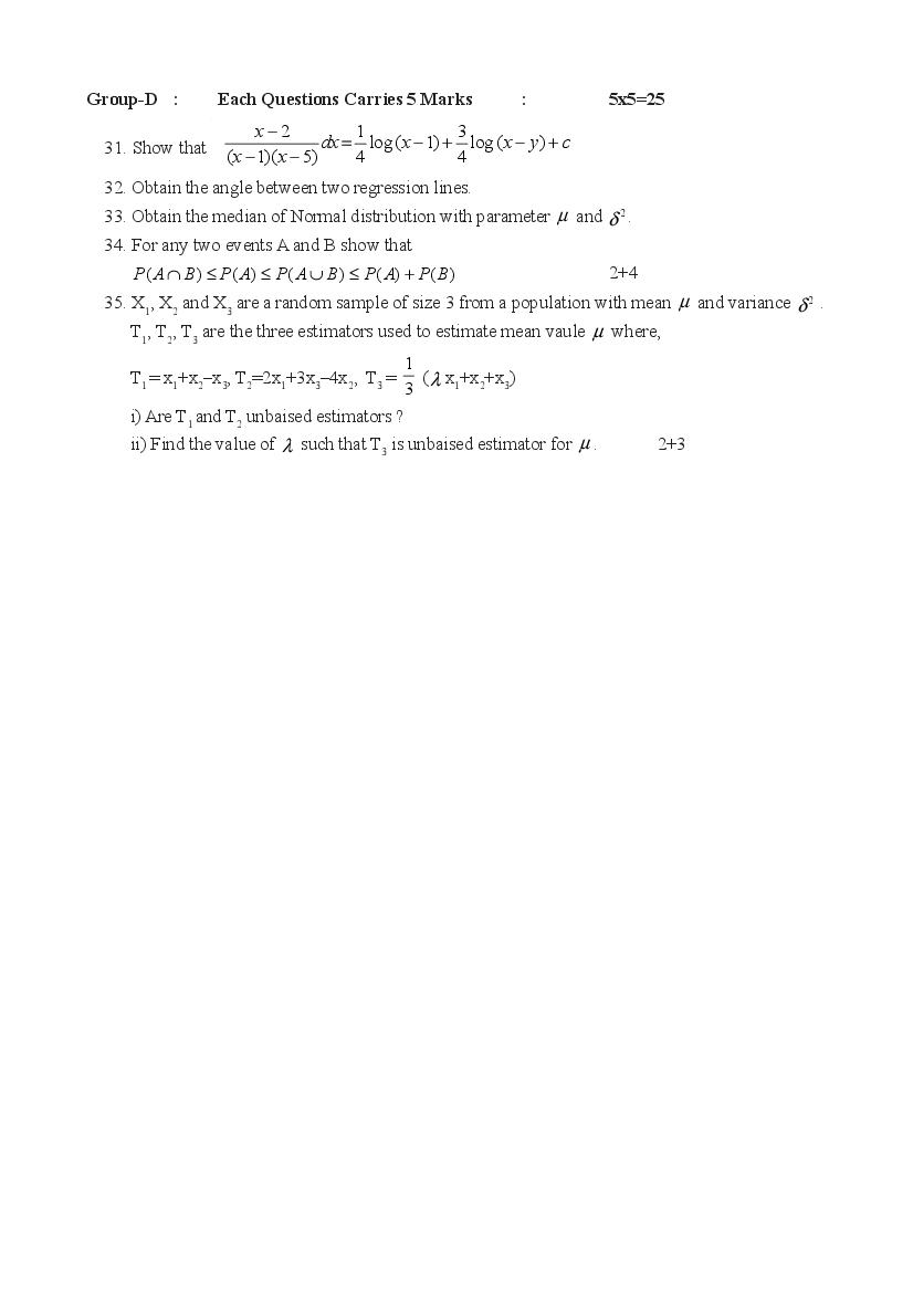 TBSE Class 12 Model Question Paper for Statistics 2024 Download PDF