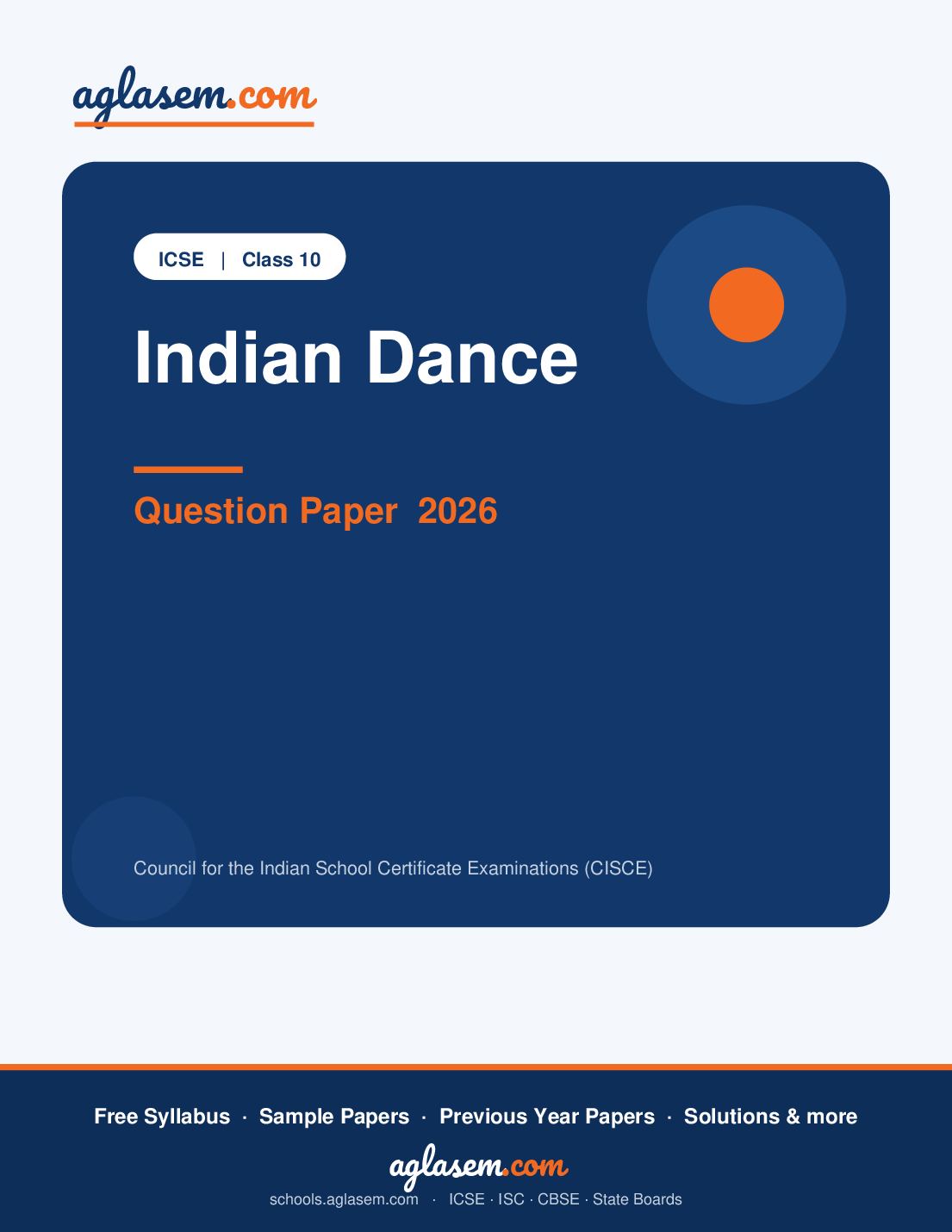 ICSE Class 10 Question Paper 2026 Indian Dance - Page 1 of 13