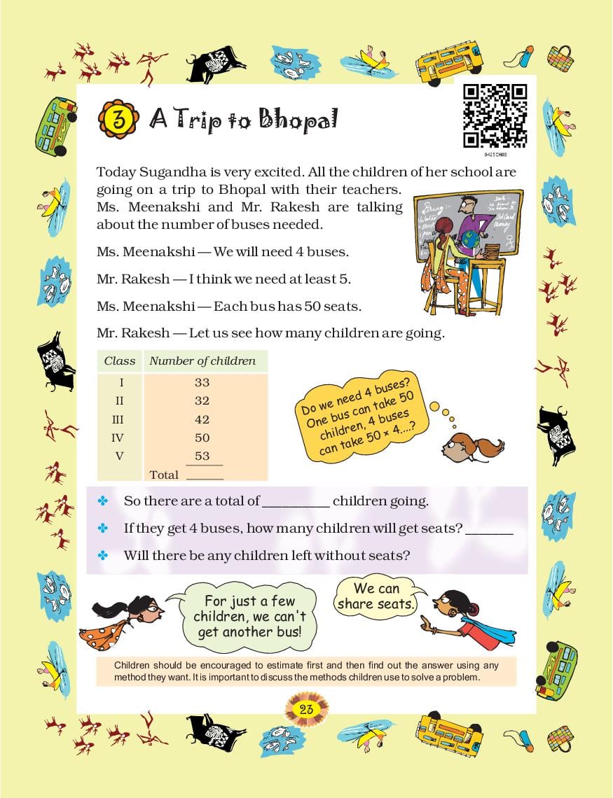 NCERT Book Class 4 Maths Chapter 3 A Trip to Bhopal - Page 1