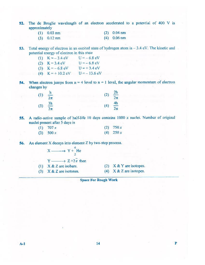 KCET 2016 Question Paper PDF with Answer Key (4 Papers)