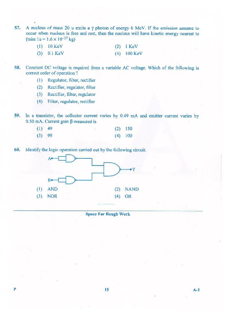 KCET 2016 Question Paper PDF with Answer Key (4 Papers)
