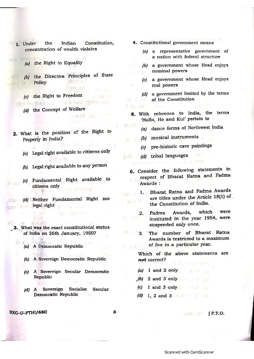 UPSC IAS 2021 Question Paper General Studies - Page 1