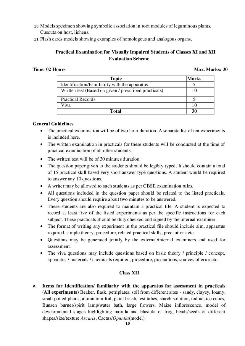 CBSE Class 12 Syllabus 2022-23 Biology – Term 1, Term 2