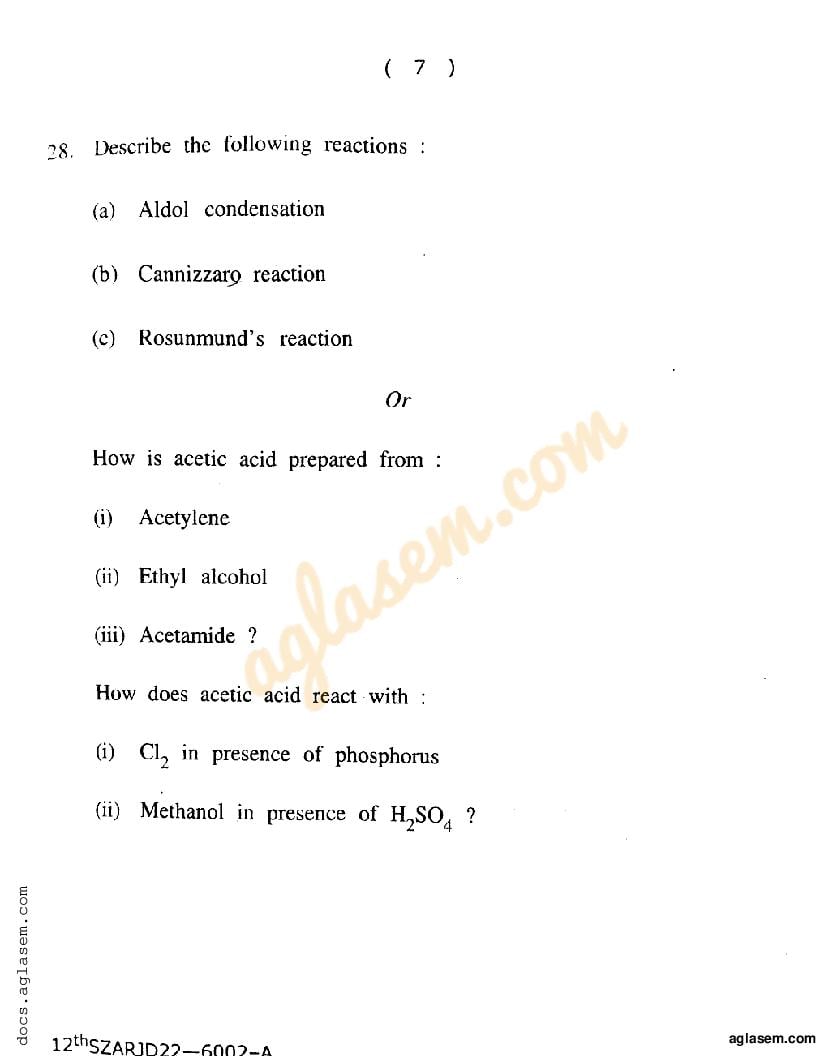 model paper of chemistry class 12 2024 jkbose