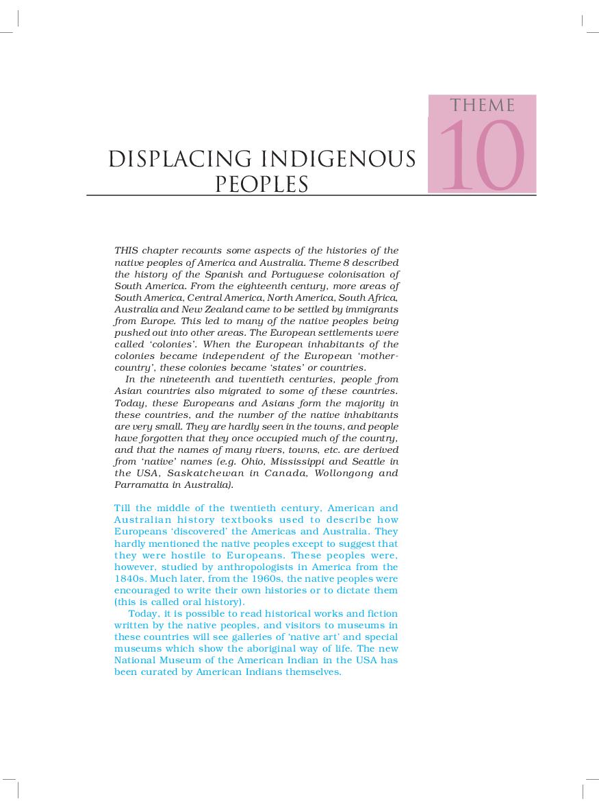 NCERT Book Class 11 History Chapter 10 Displacing Indigenous Peoples - Page 1