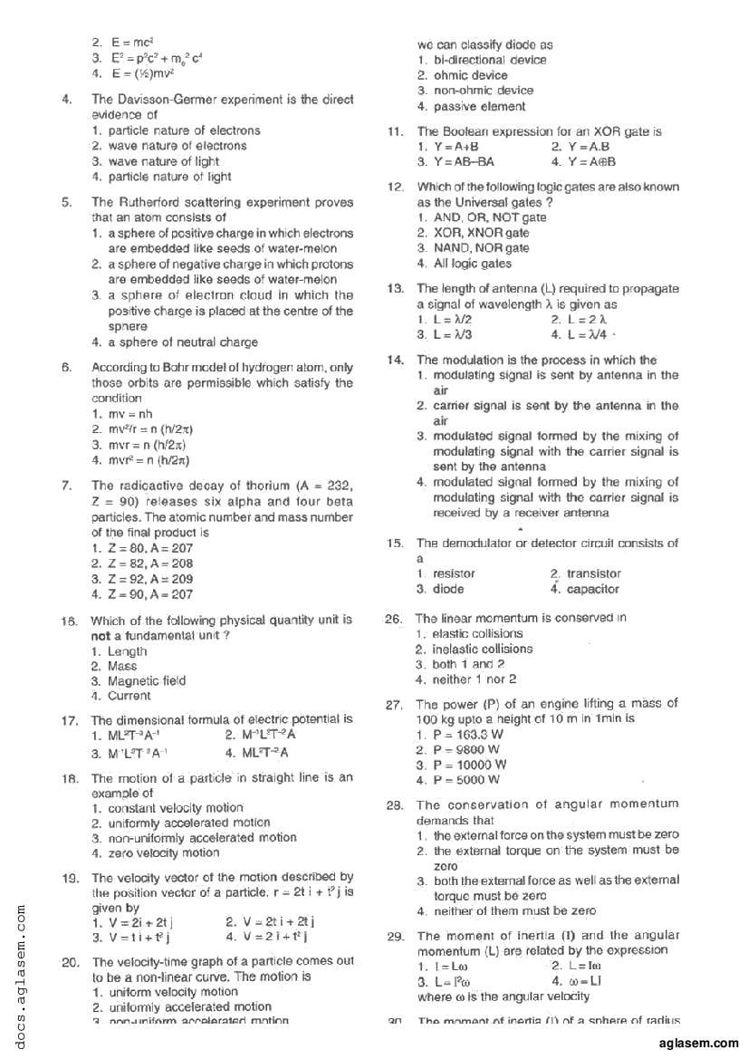 JKCET 2013 Question Paper PDF (Physics, Chemistry, Maths)