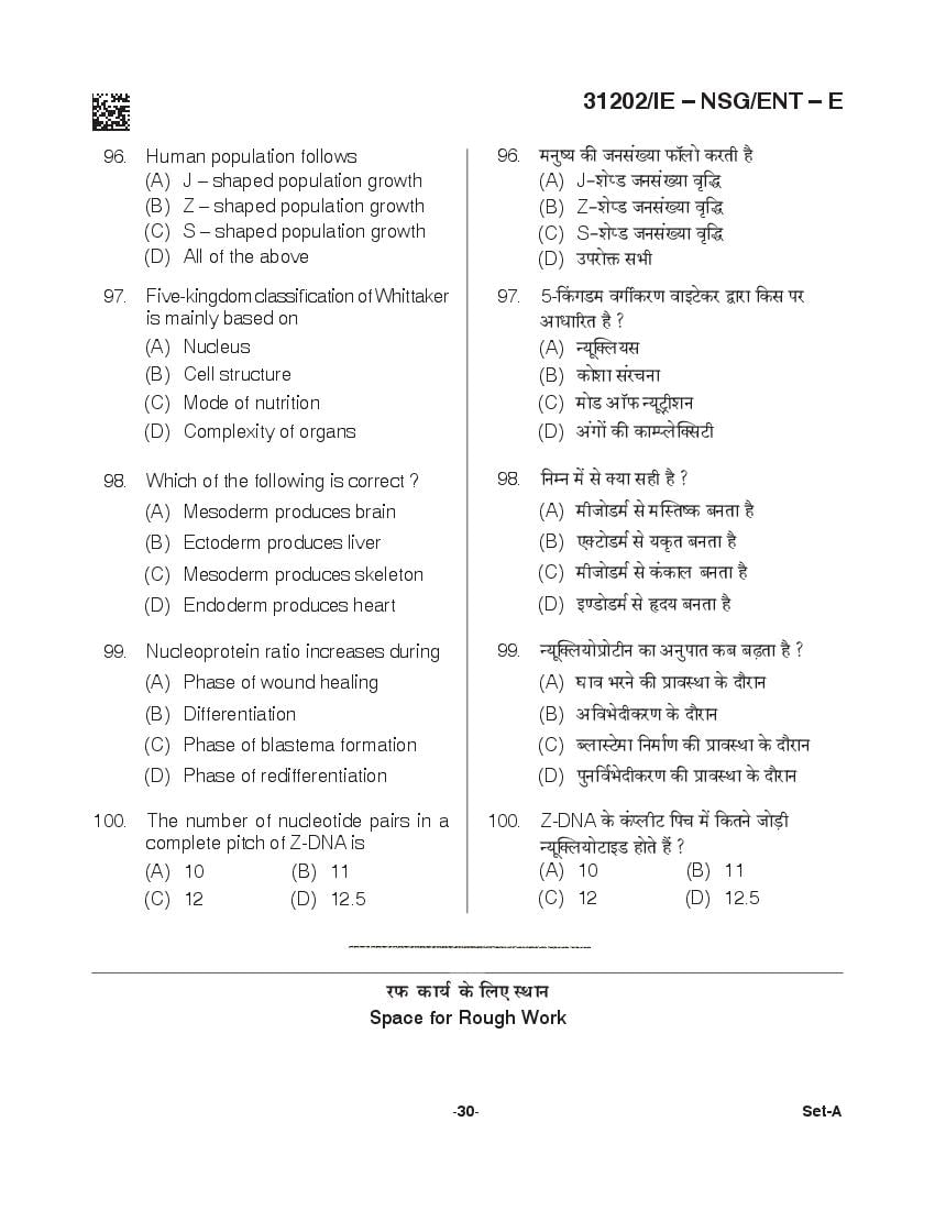 CG B.Sc Nursing 2021 Question Paper PDF with Final Answer Key