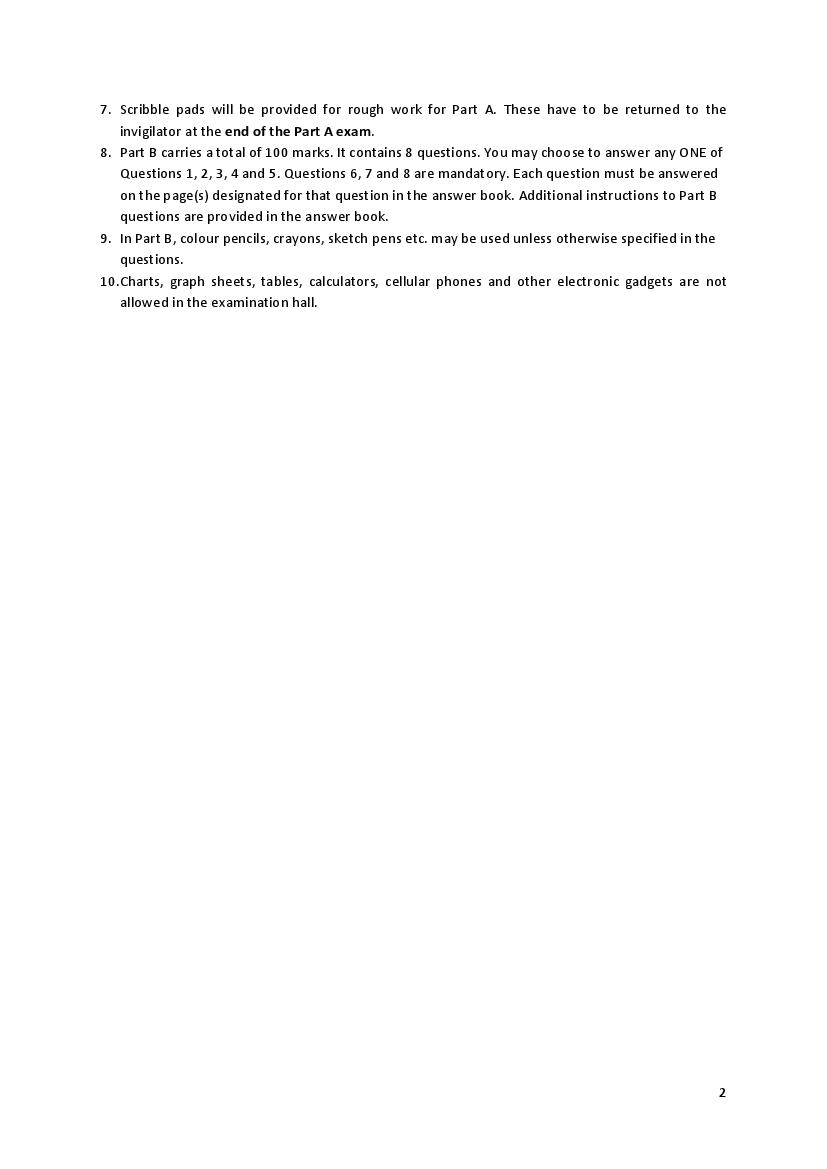CEED 2018 Question Paper PDF (Official, Part A and Part B)