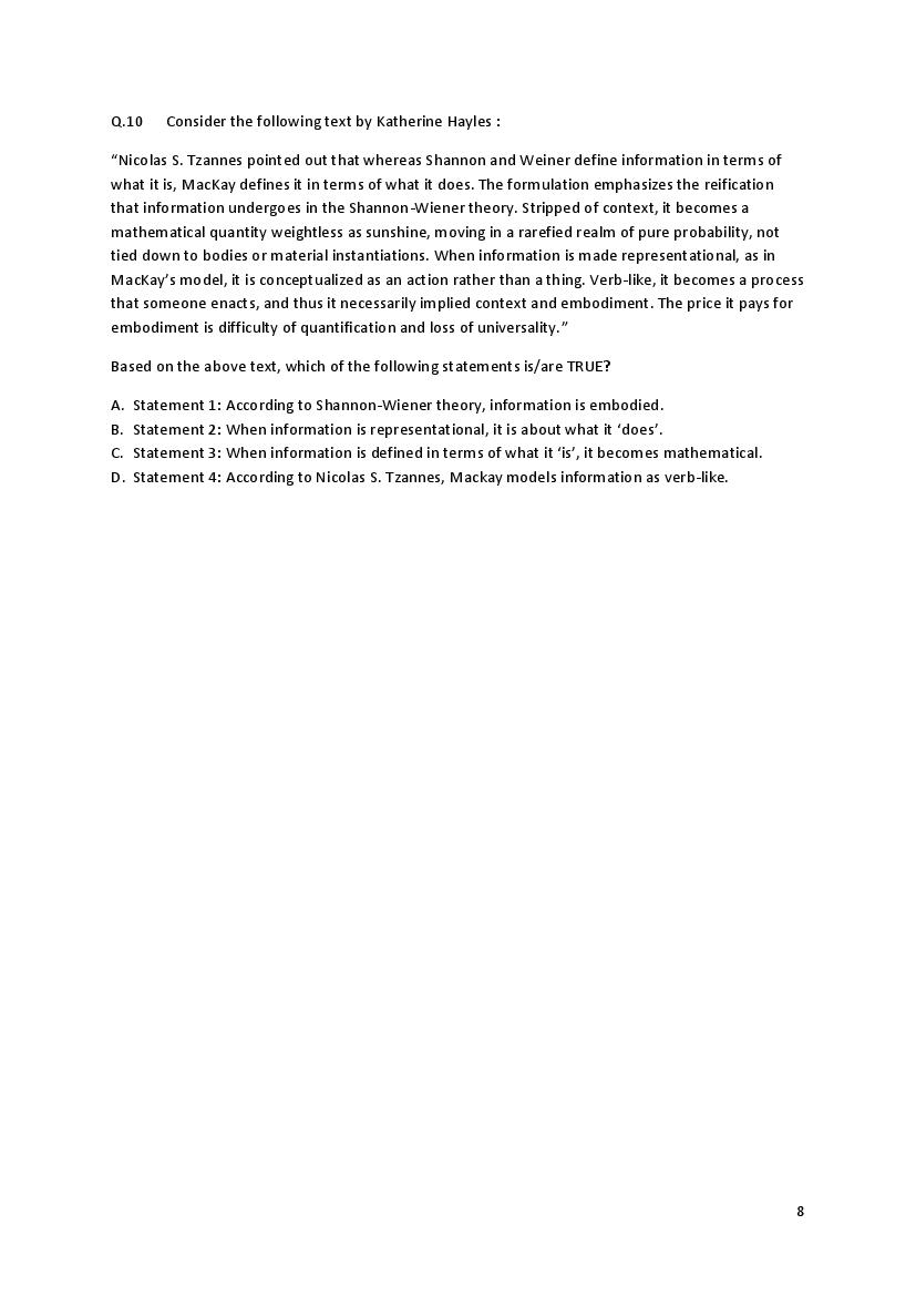 CEED 2018 Question Paper PDF (Official, Part A and Part B)