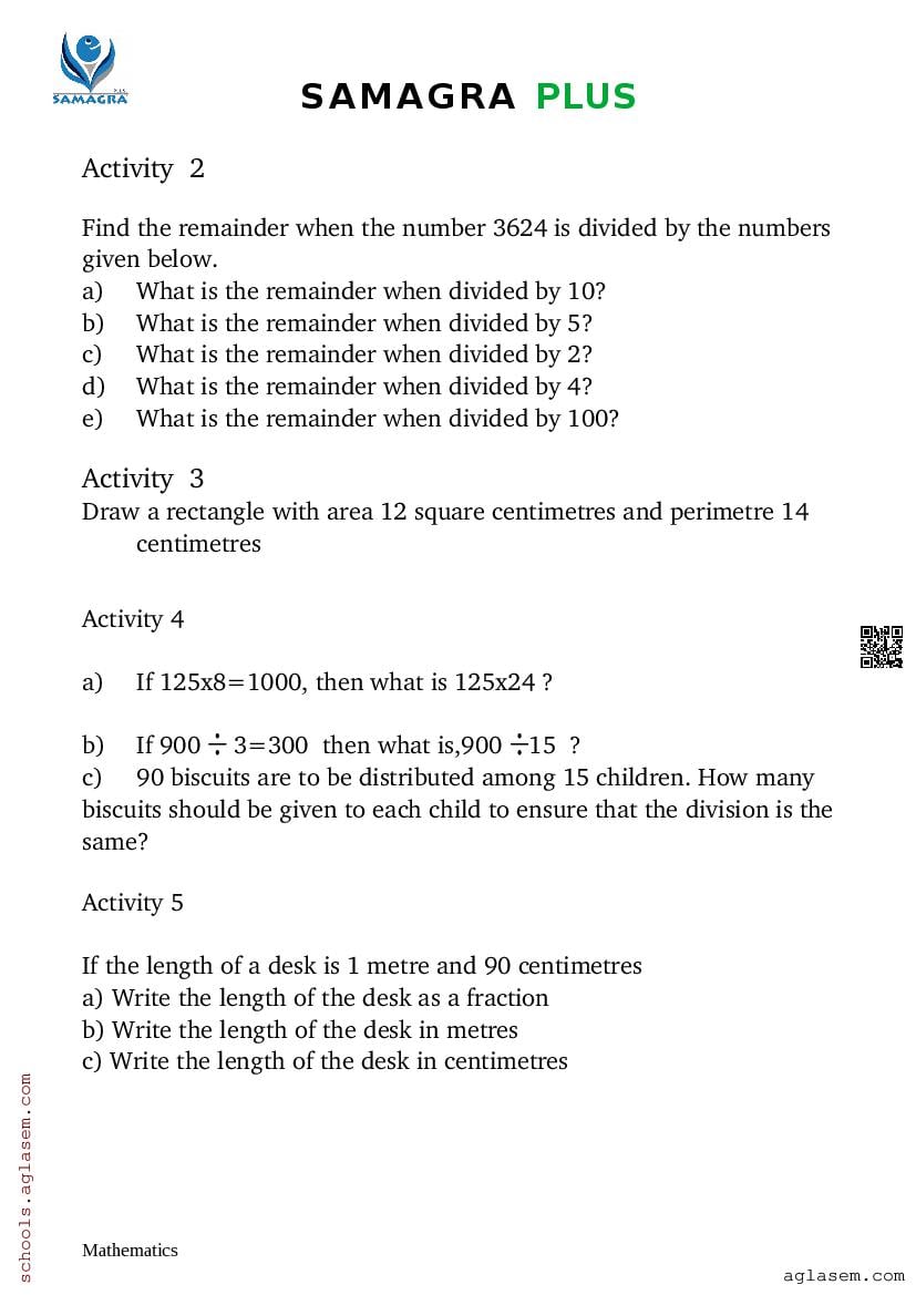 Kerala 5th Class Maths Model Paper 2025 (PDF) - Kerala Class 5 Maths ...