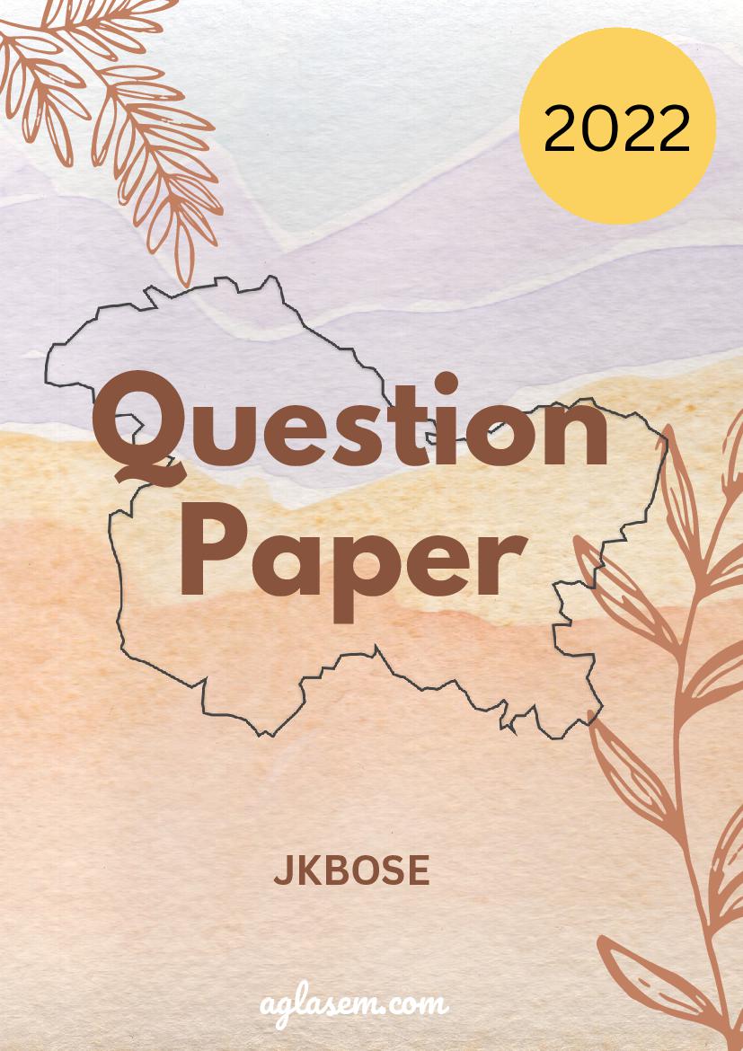 JKBOSE 12th Question Paper 2022 Environmental Science - Page 1