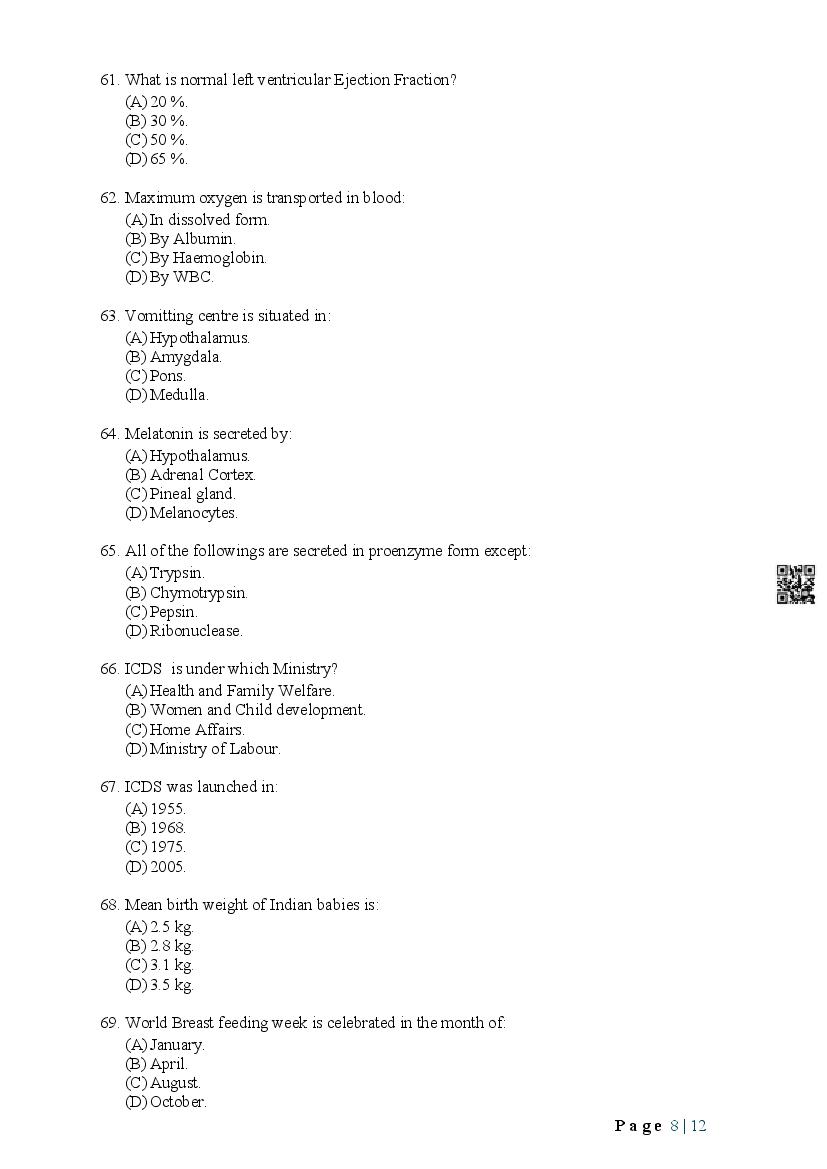JEMAS PG 2024 Question Paper PDF with Final Answer Keys