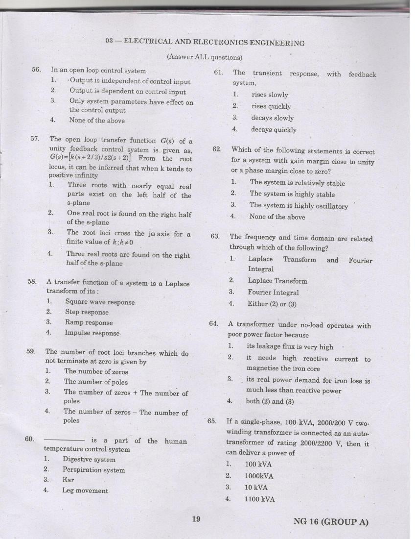 TANCET 2016 Question Paper for Electronics Communication Engineering - Page 1