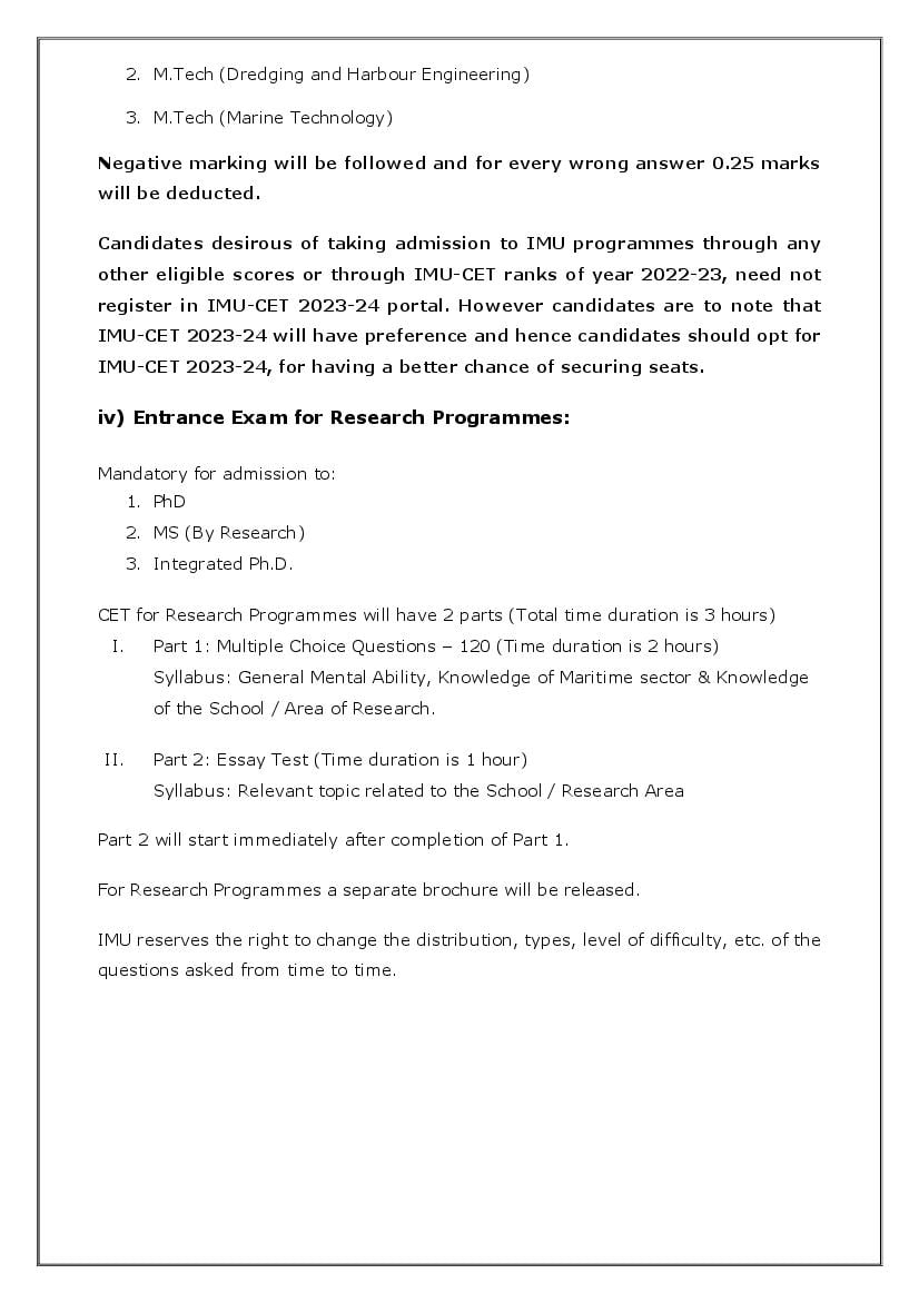 IMU CET 2025 Syllabus (PDF) Download Here AglaSem Admission