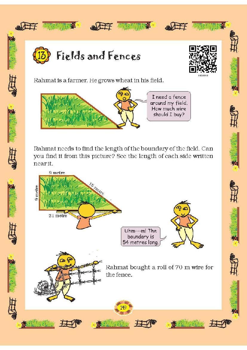 NCERT Book Class 4 Maths Chapter 13 Fields and Fences - Page 1