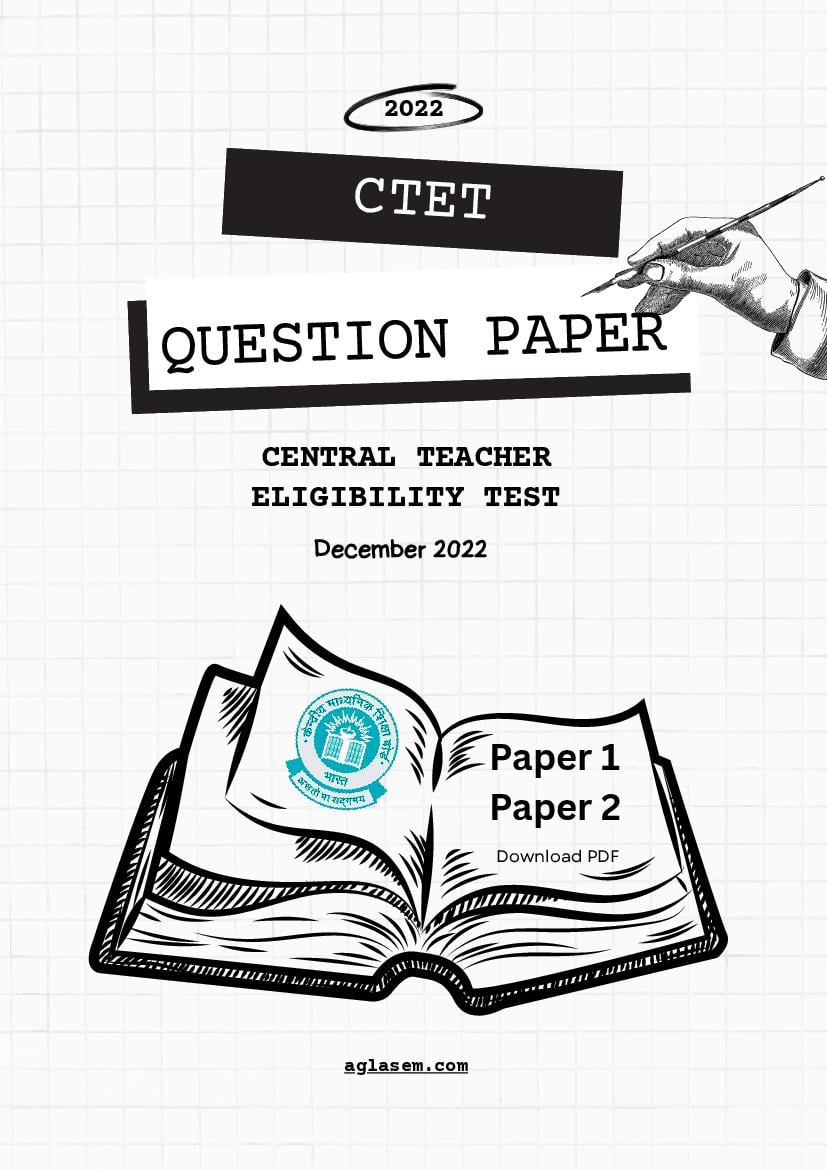 CTET 2022 (Dec) Question Paper 29 Dec 2022 Paper 1 - Page 1