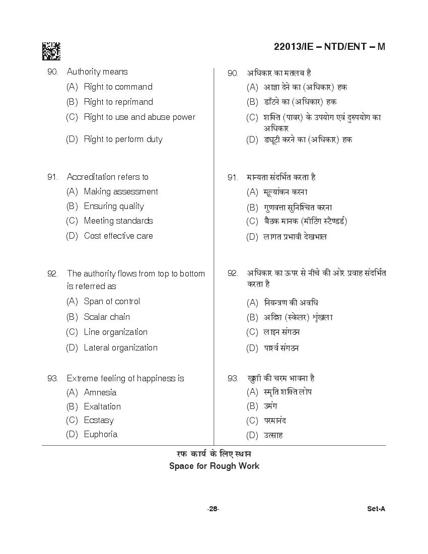 CG M.Sc Nursing 2021 Question Paper PDF with Final Answer Key