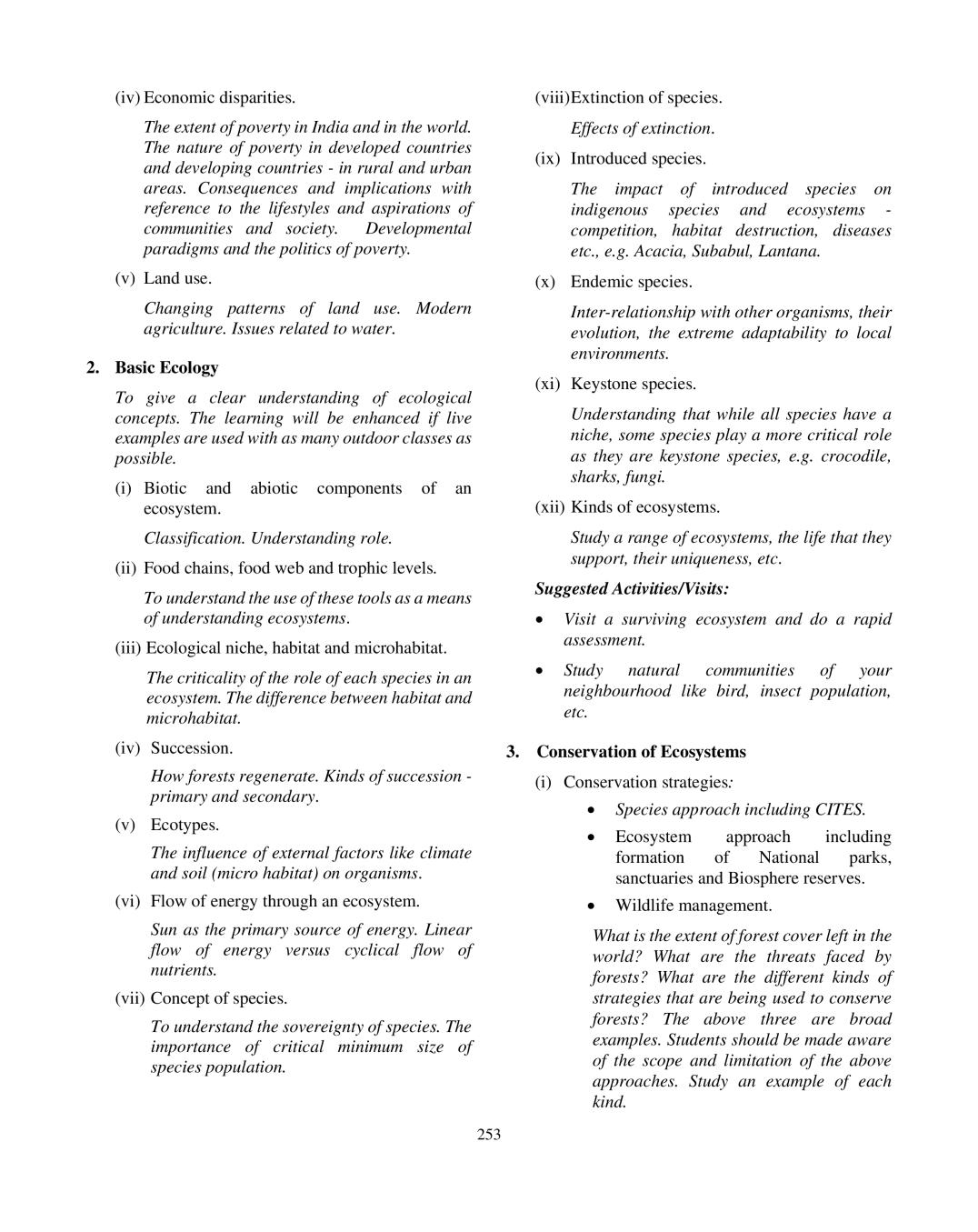 Icse environmental applications syllabus 2020 2021 for class 9 class