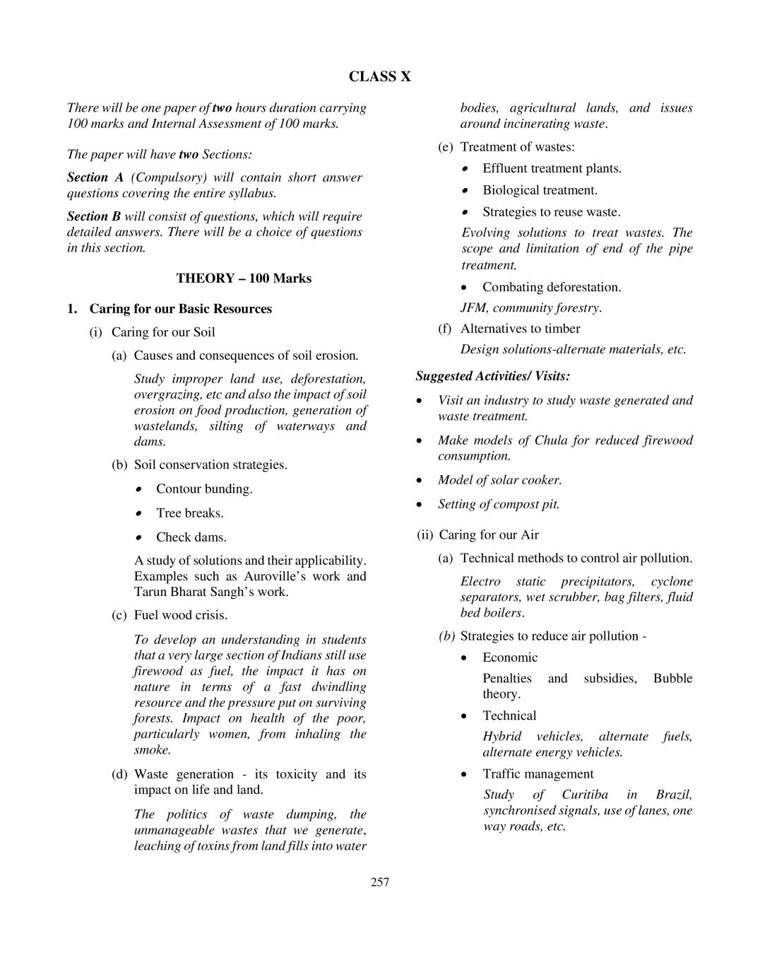 ICSE Environmental Applications Syllabus 2020 - 2021 for Class 9, Class ...