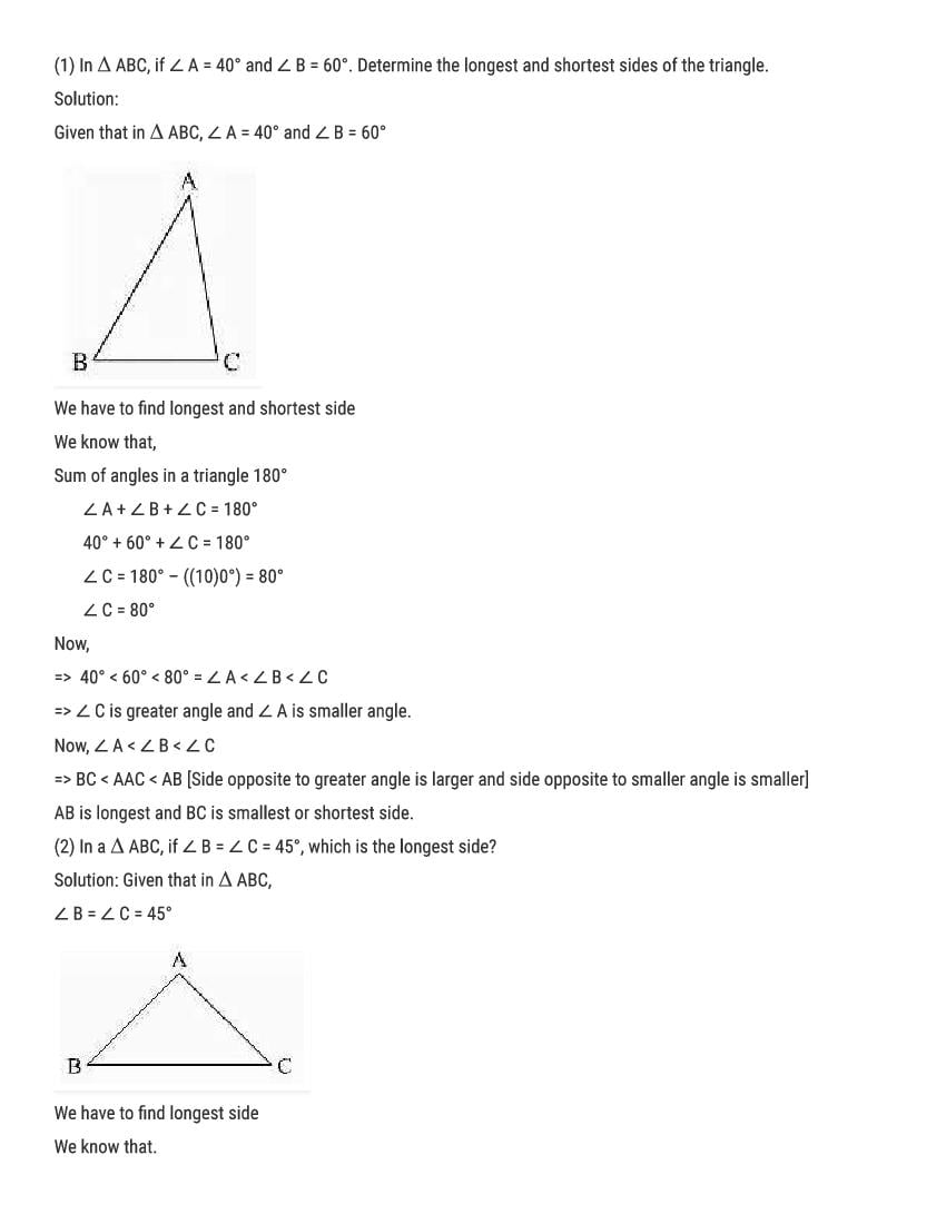 RD Sharma Solutions Class 9 Chapter 10 Congruent Triangles Excercise 10.6 - Page 1