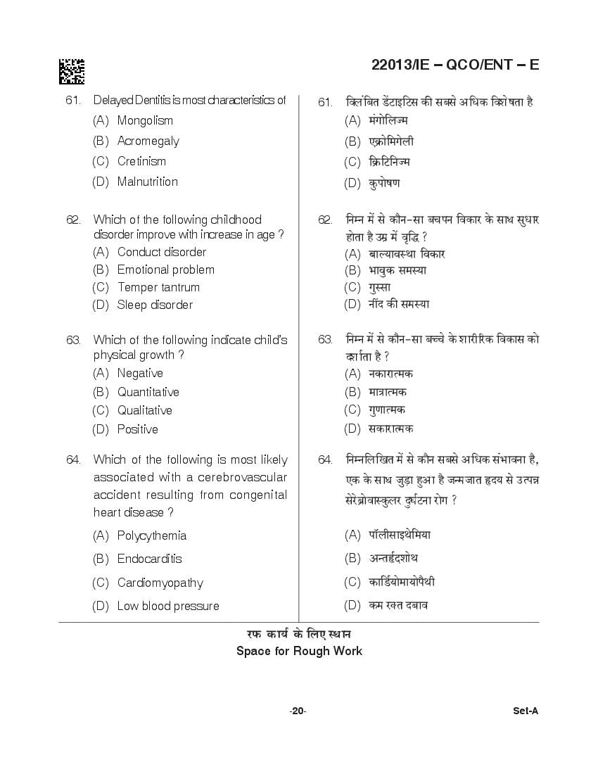CG Post Basic B.Sc Nursing 2021 Question Paper PDF with Answer Key
