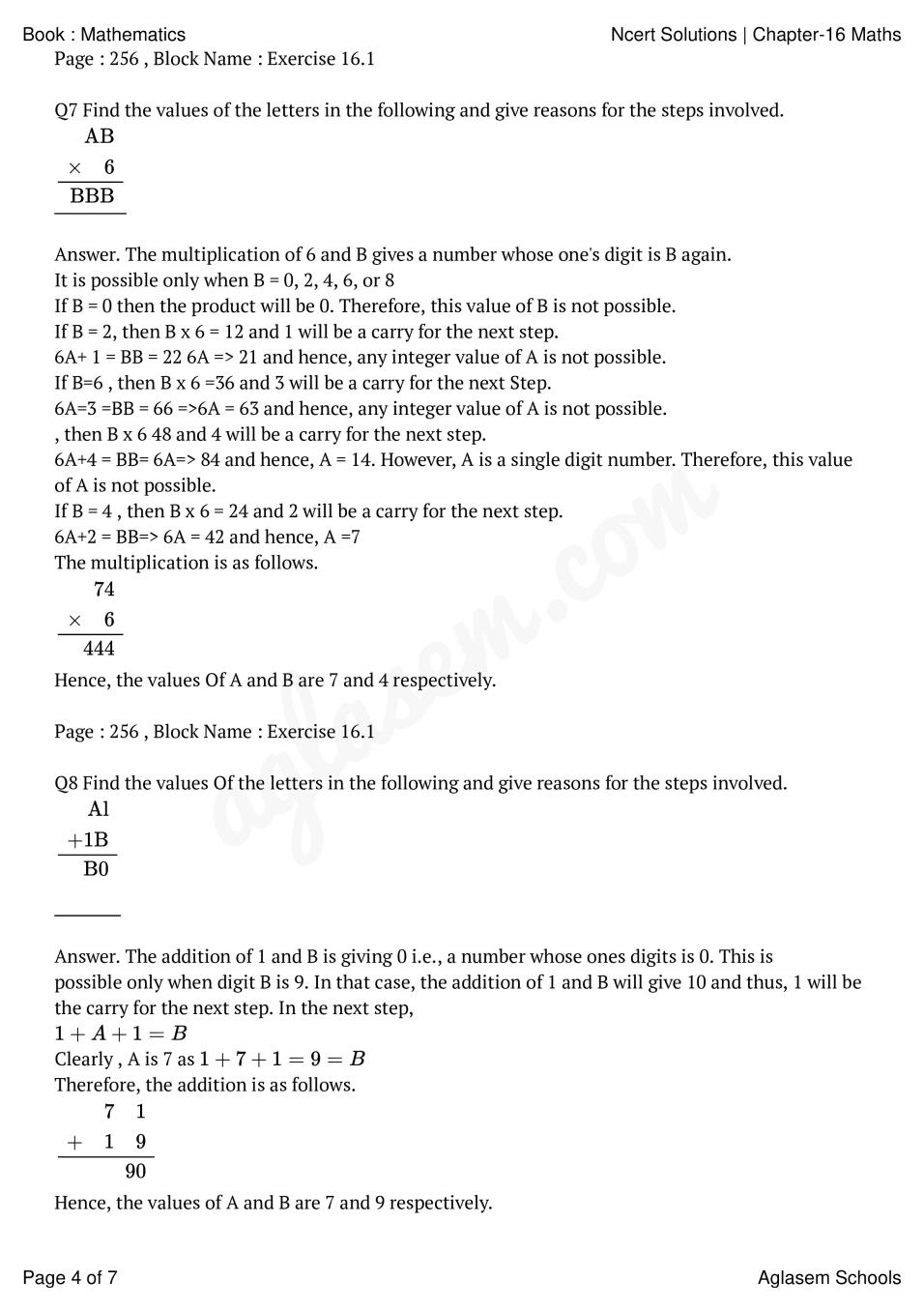 NCERT Solutions For Class 8 Maths Chapter Playing With Numbers PDF 