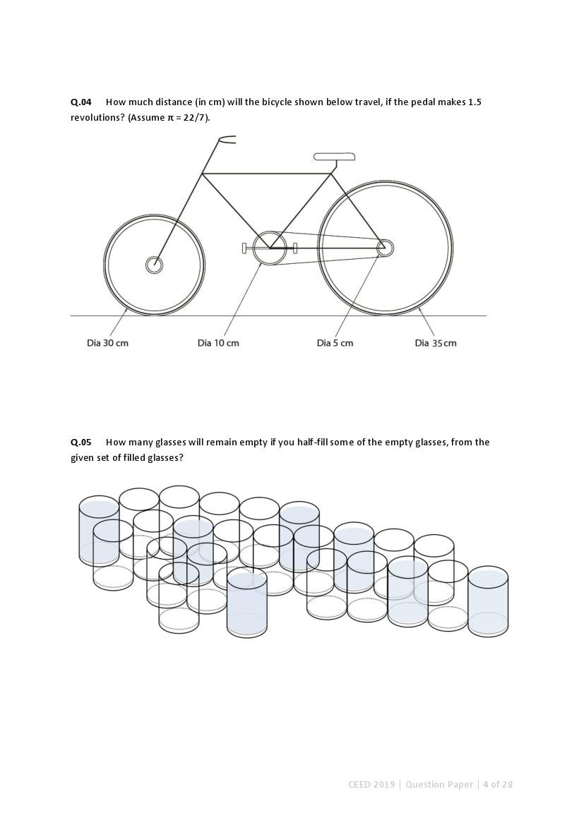 CEED 2019 Question Paper and Final Answer Key PDF