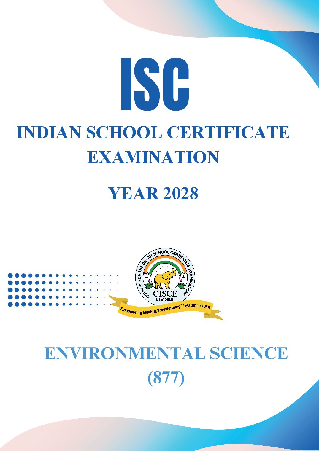 ISC Class 11 Syllabus 2028 Environmental Science - Page 1 of 11